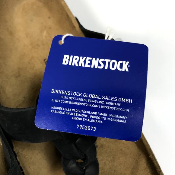 BIRKENSTOCK Gizeh Oiled Leather Sandal Women 10 Black Twist Comfort Resort NWT - Picture 13 of 14